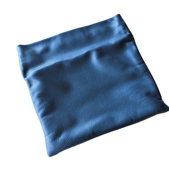 Candy Woolley Blue Leather Snakeskin Designer Clutch Bag Magnetic Closure - Picture 4 of 12